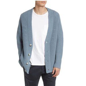 VINCE rib-knit wool-cashmere cardigan